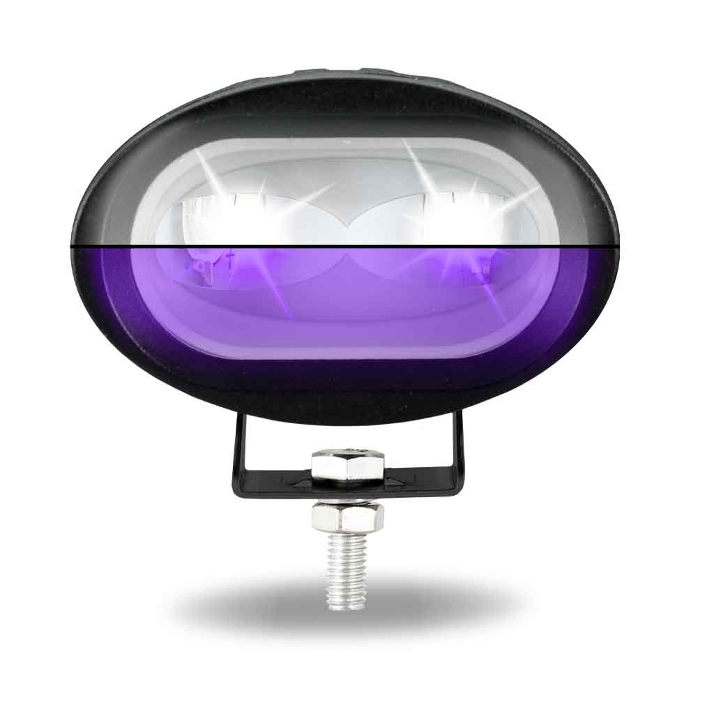 Dual Color Series White/Purple LED Heavy Duty Work Lamp with Dual Color Function - Spot Beam | 1000 Lumens - Thumbnail 5