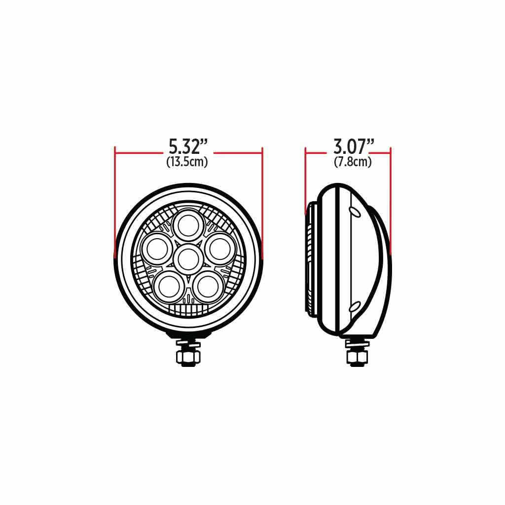 5" Legacy Series Black LED Work Lamp with Sleek Housing - Spot Beam | 2000 Lumens - Thumbnail 4