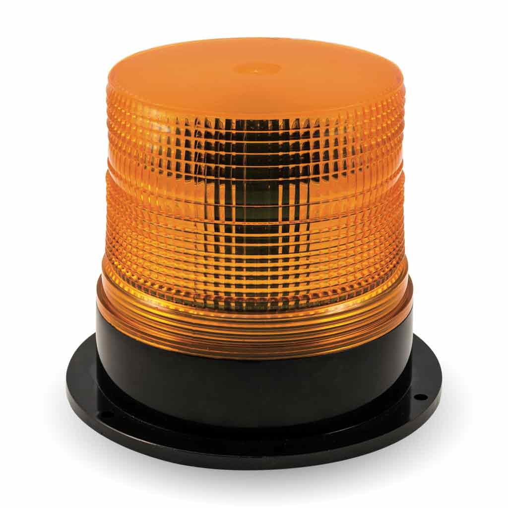 Beacon Medium Profile Permanent Mount LED Warning Light - Amber | 1 Flash Pattern - Thumbnail 2