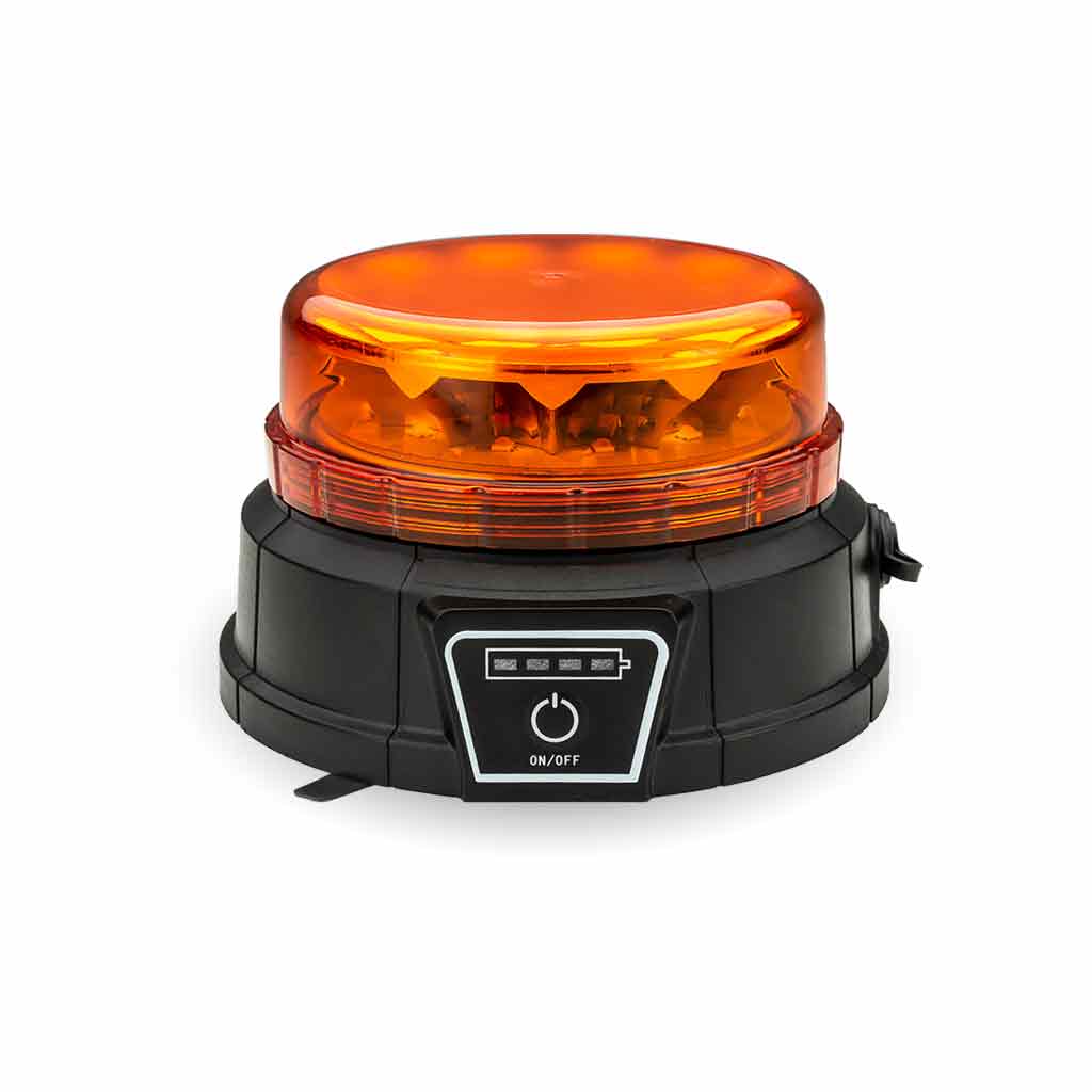 Class 1 Wireless Rechargeable Beacon Vacuum Magnet Mount LED Warning Light - Remote Keychain | 36 Flash Patterns