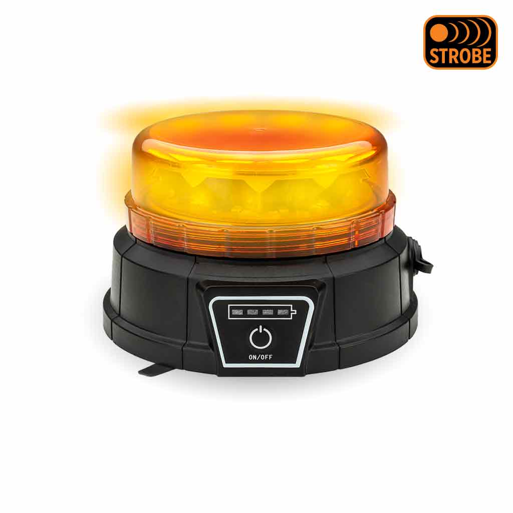 Class 1 Wireless Rechargeable Beacon Vacuum Magnet Mount LED Warning Light - Remote Keychain | 36 Flash Patterns - Thumbnail 3