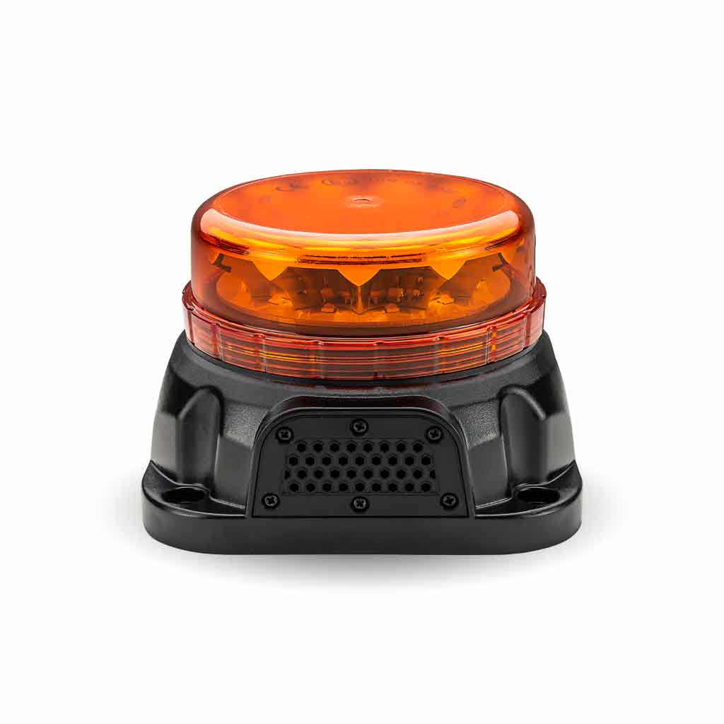 Class 1 Beacon Built-In Back Up Alarm Permanent Mount LED Warning Light - 97 Decibels | 36 Flash Patterns - Thumbnail 2