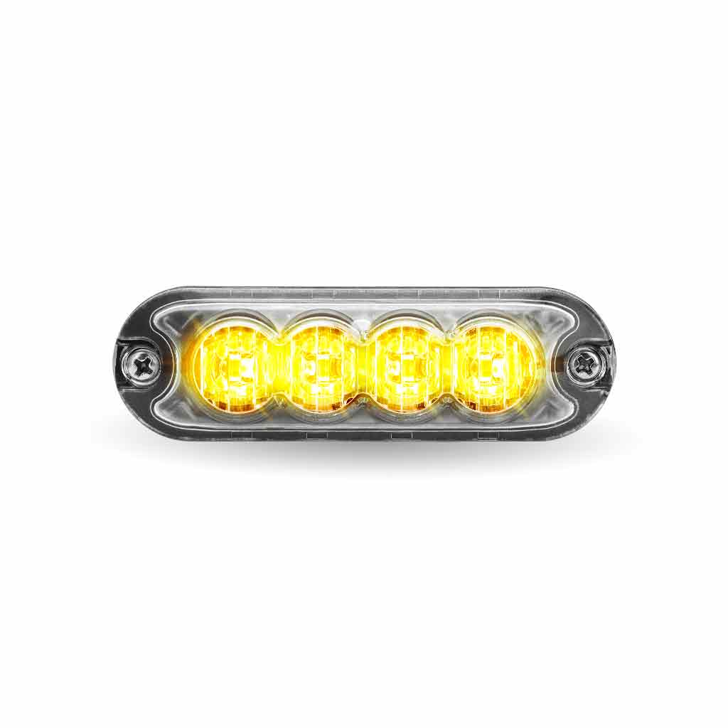 Class 1 Warning Series Surface Mount Slim LED Directionals - Amber Strobe | 36 Flash Patterns | 4 Diodes - Thumbnail 2