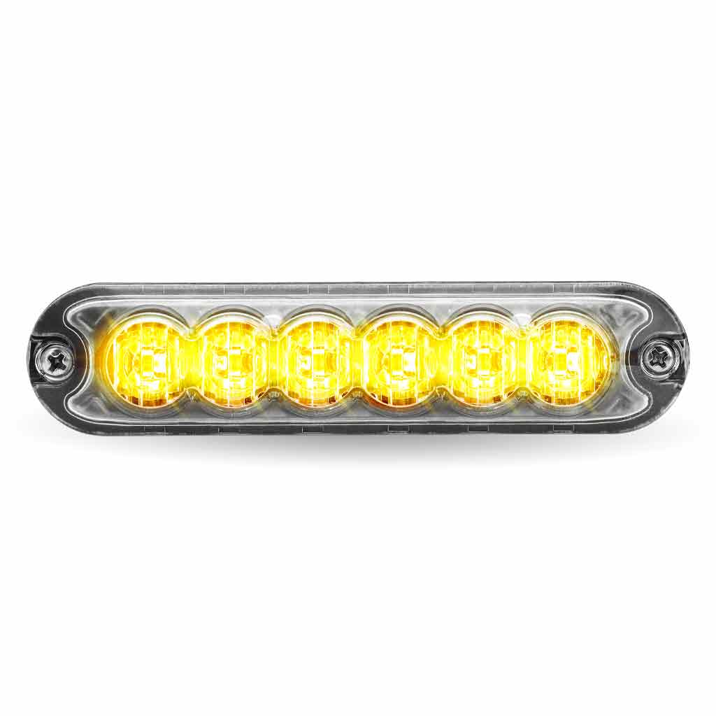 Class 1 Warning Series Surface Mount Slim LED Directionals - Amber Strobe | 36 Flash Patterns | 6 Diodes - Thumbnail 3