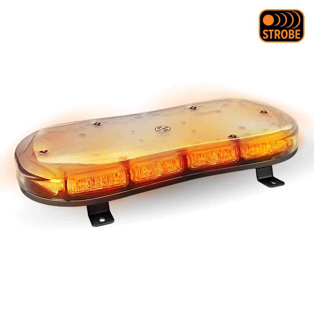 14" Class 1 Light Bar Permanent Bracket Mount LED Warning Light - 36 Flash Patterns