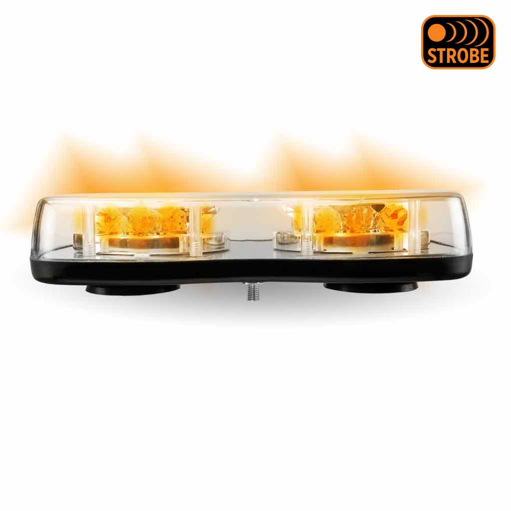 11" Light Bar Permanent Mount LED Warning Light - Switch & Button Controller | 3 Flash Patterns - Thumbnail 5