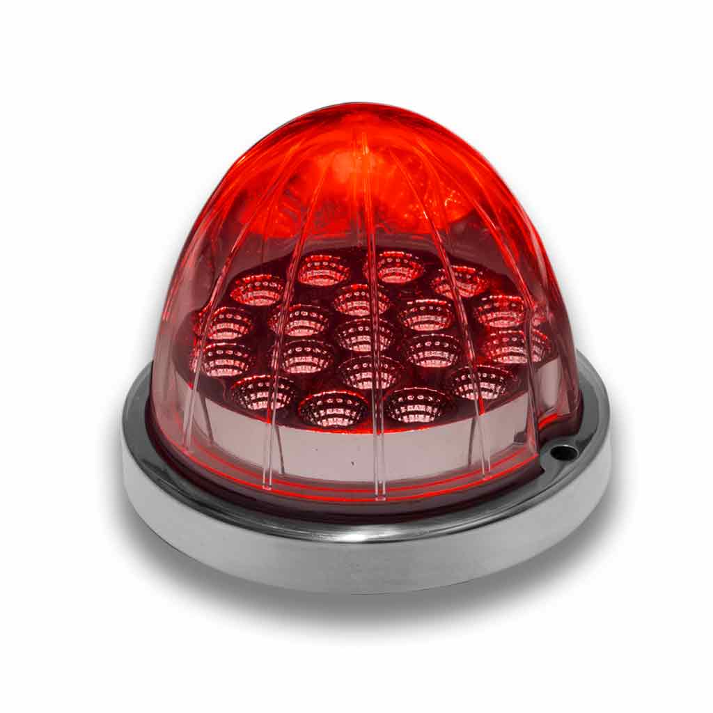 Clear Red Clearance & Marker Watermelon LED Light - 19 Diodes - Thumbnail 2