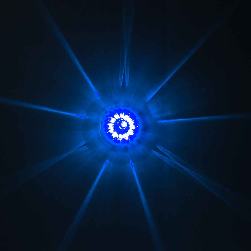 Amber Clearance & Marker to Blue Auxiliary Star-Burst Watermelon LED Light - 19 Diodes