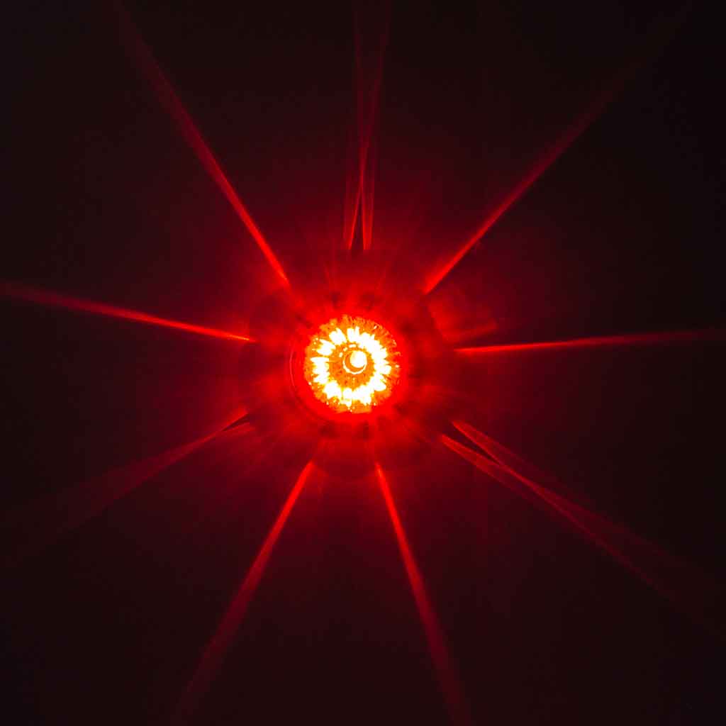 Clear Red Stop, Turn & Tail Star-Burst Watermelon LED Light - 19 Diodes - Thumbnail 4