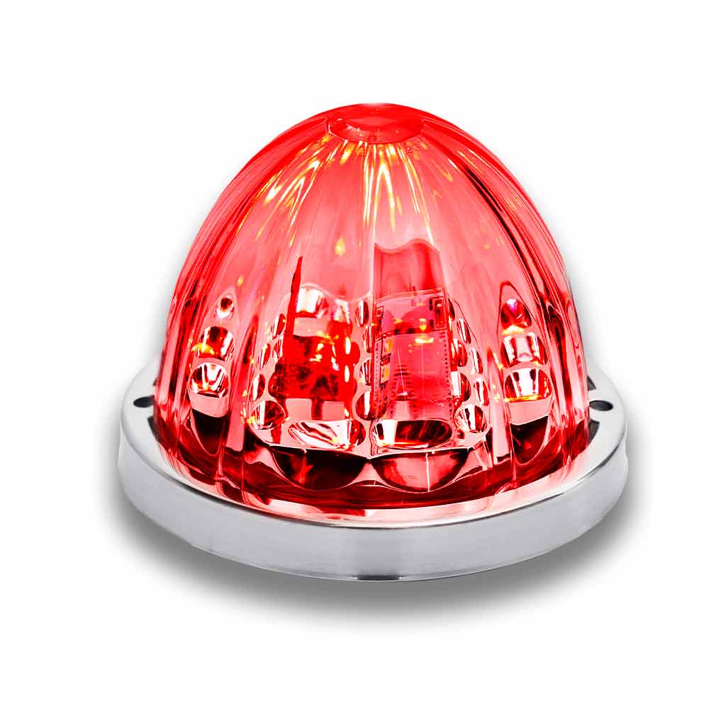 Red Stop, Turn & Tail to Blue Auxiliary Star-Burst Watermelon LED Light - 19 Diodes - Thumbnail 2