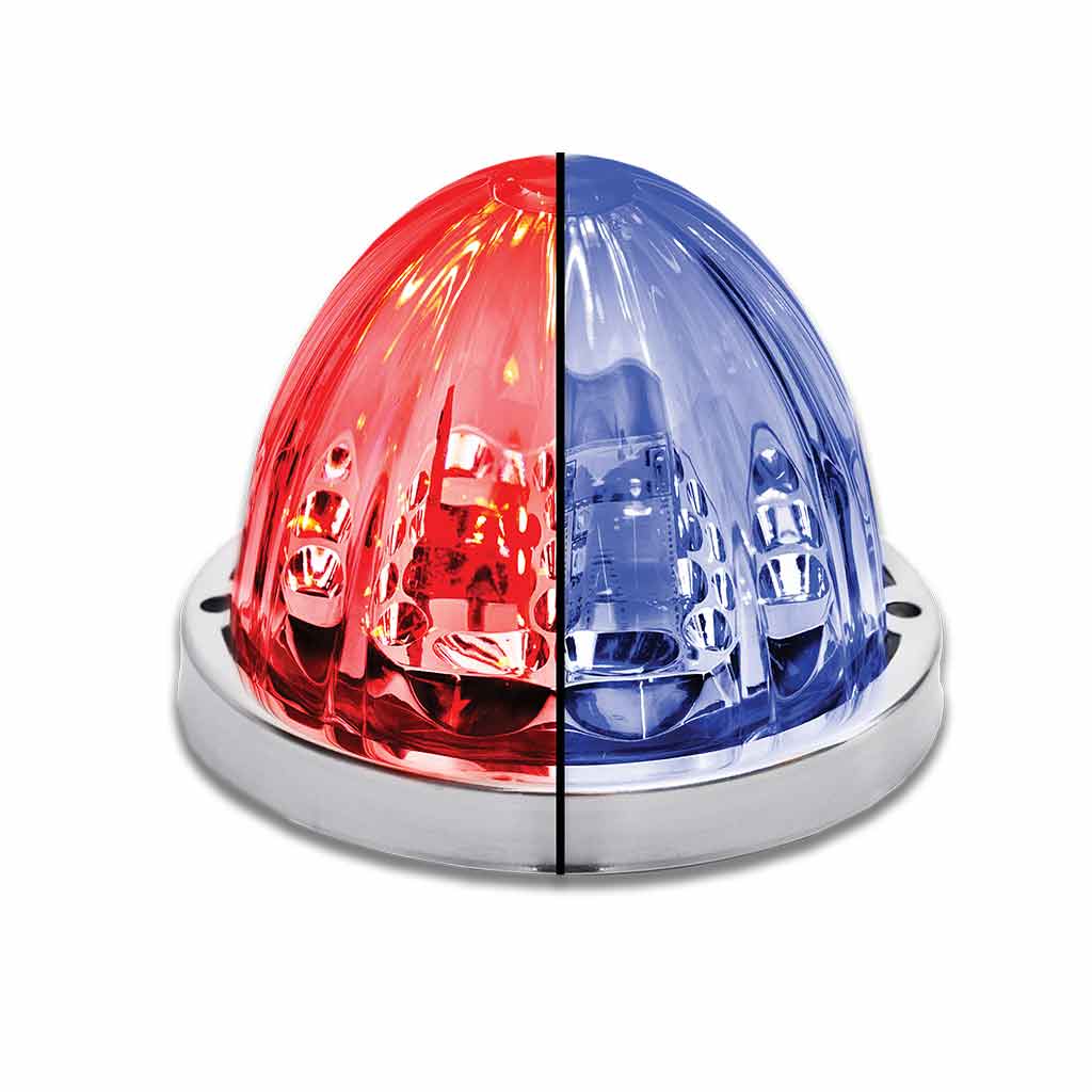Red Stop, Turn & Tail to Blue Auxiliary Star-Burst Watermelon LED Light - 19 Diodes - Thumbnail 7