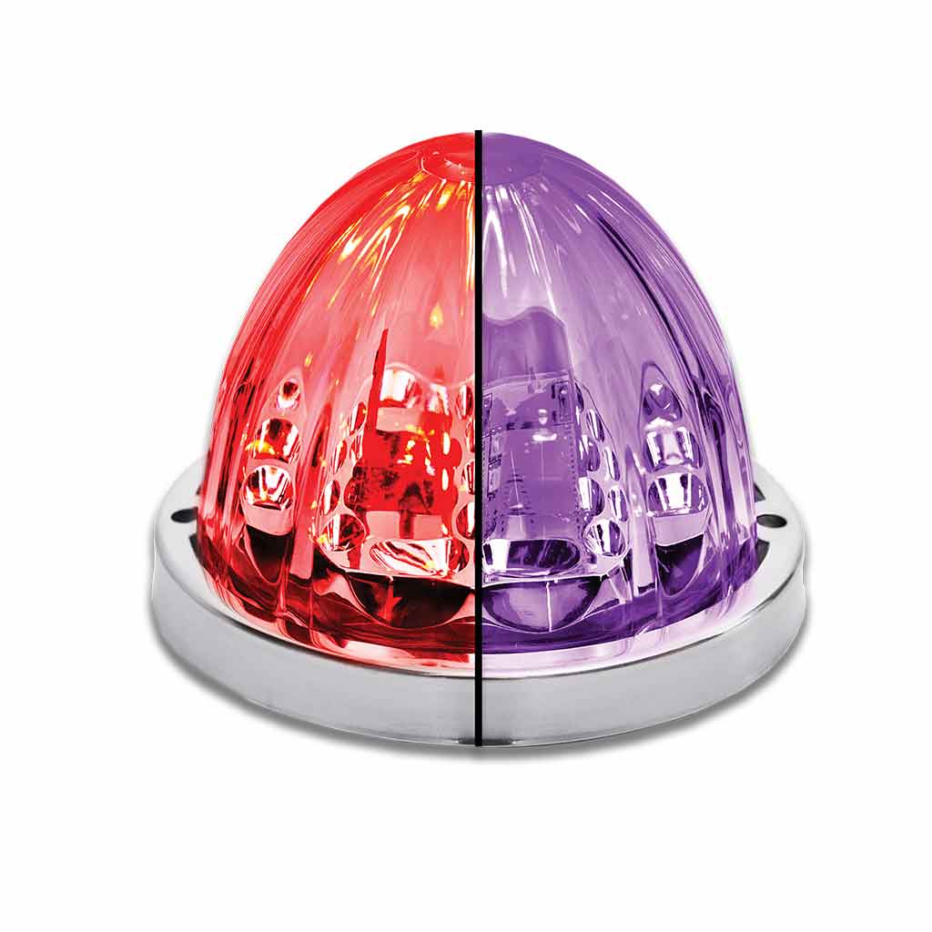 Red Stop, Turn & Tail to Purple Auxiliary Star-Burst Watermelon LED Light - 19 Diodes - Thumbnail 2