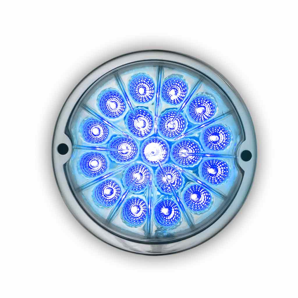 Amber Clearance & Marker to Blue Auxiliary Watermelon LED Light - 19 Diodes - Thumbnail 2