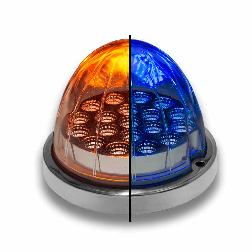 Amber Clearance & Marker to Blue Auxiliary Watermelon LED Light - 19 Diodes - Thumbnail 8