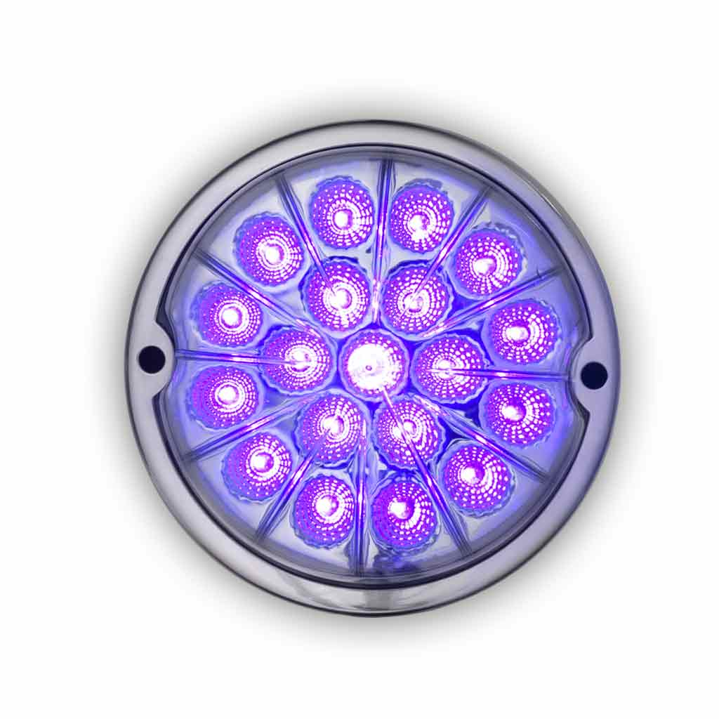 Amber Clearance & Marker to Purple Auxiliary Watermelon LED Light - 19 Diodes - Thumbnail 5