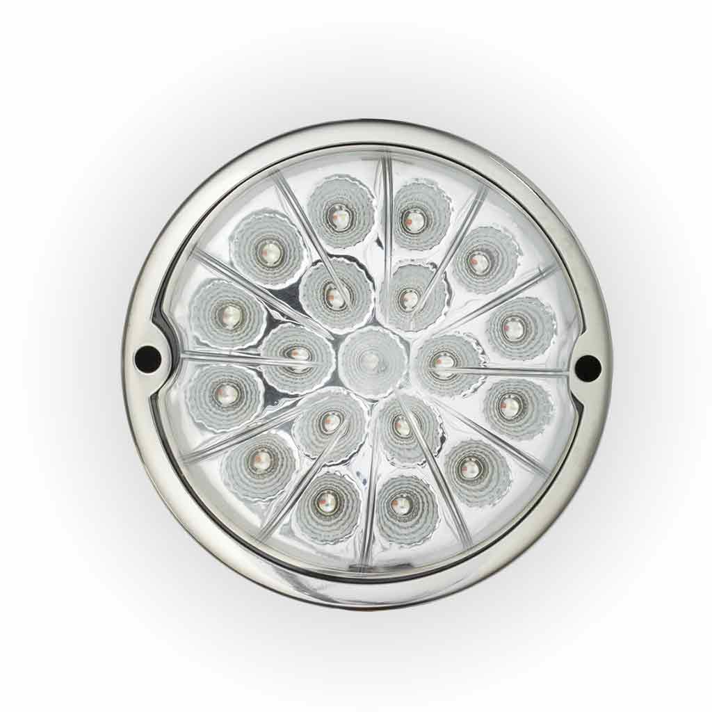 Amber Clearance & Marker to White Auxiliary Watermelon LED Light - 19 Diodes - Thumbnail 3