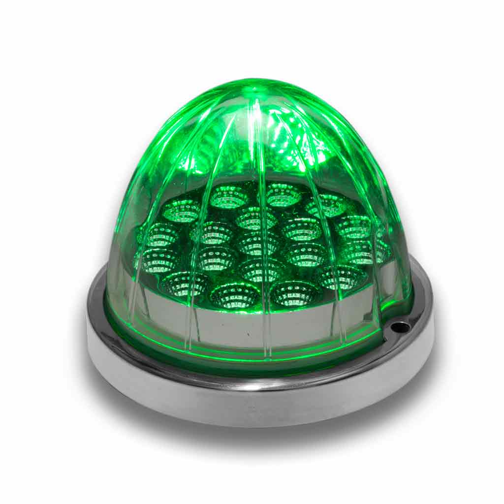 Red Clearance & Marker to Green Auxiliary Watermelon LED Light - 19 Diodes - Thumbnail 7