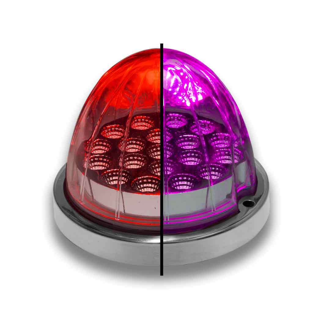 Red Clearance & Marker to Purple Auxiliary Watermelon LED Light - 19 Diodes - Thumbnail 2