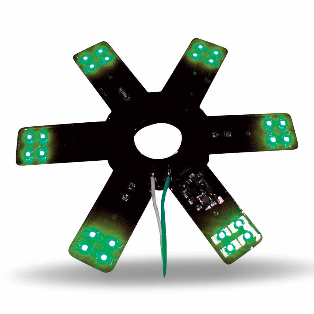 8" Green Auxiliary Star LED Light for 15" Donaldson/Vortox Air Cleaners - 24 Diodes - Thumbnail 4