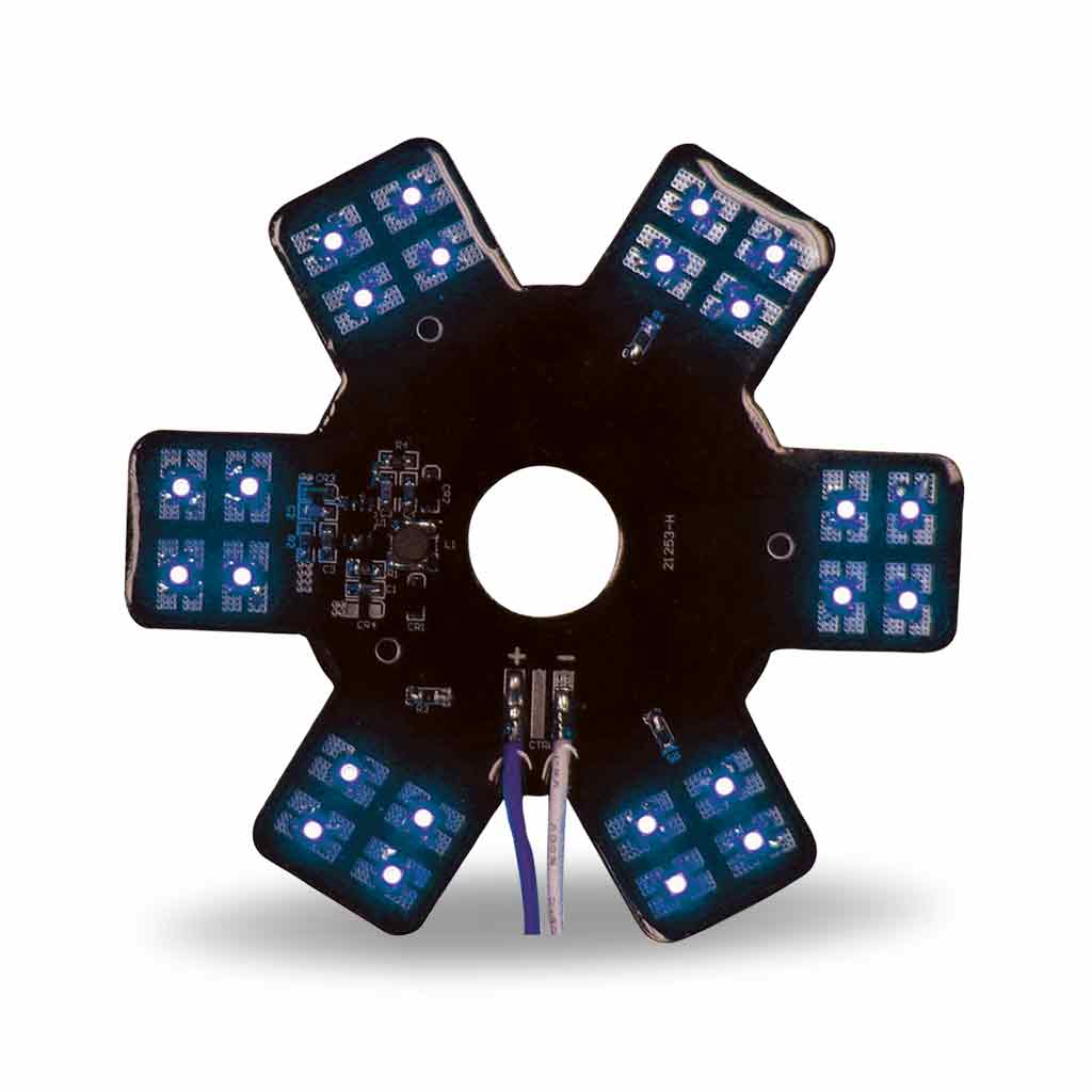 5" Blue Auxiliary Star LED Light for 13" & 15" Donaldson/Vortox Air Cleaners - 24 Diodes