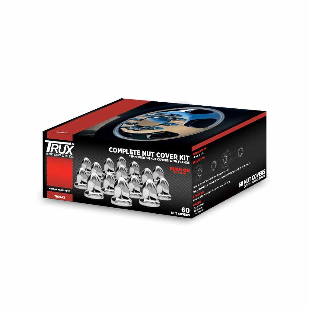 Complete Nut Cover Kit - 33mm Push On Nut Covers with Flange - 60 Nut Covers - Thumbnail 4