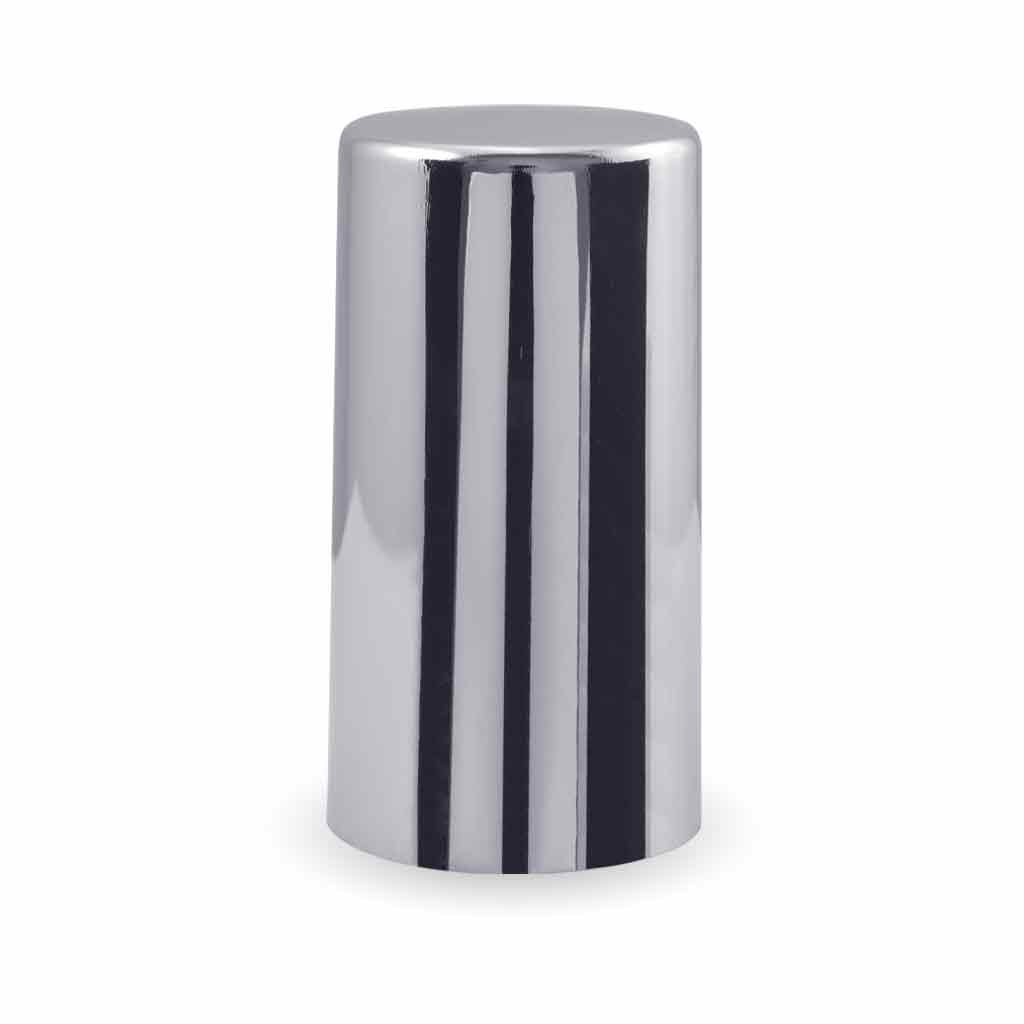 33mm Long Push On Nut Cover - Chrome ABS Plastic