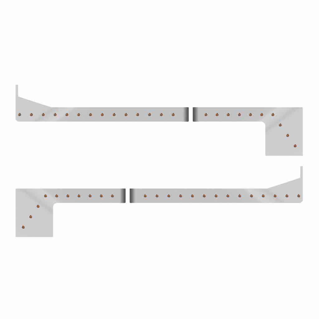 PB. 379/378 Southern Style 6" Wide Cowl,Cab,78" (Old 70") Sleeper with Extension Kit - 3/4" Round LEDs (Amber Lens)