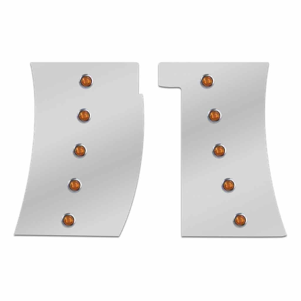 PB. 389 Long Hood Deluxe Cowl Panels - Step DPF | 3/4" Round LEDs (Amber Lens)