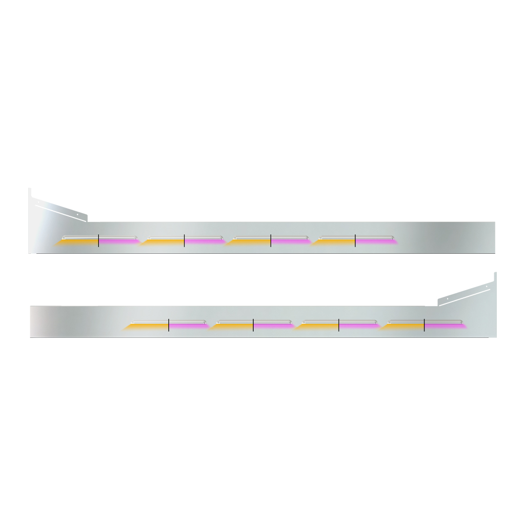 PB. 78" (Old 70") Louvered Sleeper & Extension Panel Kit (1987+) - Dual Glow Strips (Amber/Pink) | 6" Face