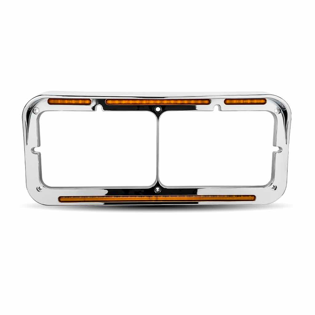 Amber Accent Auxiliary LED Headlight Bezel - 51 Diodes