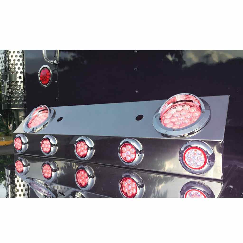 Dual LED Air Line Box - 4" & 2" LEDs (Clear Lens) | Stainless Steel - Thumbnail 5