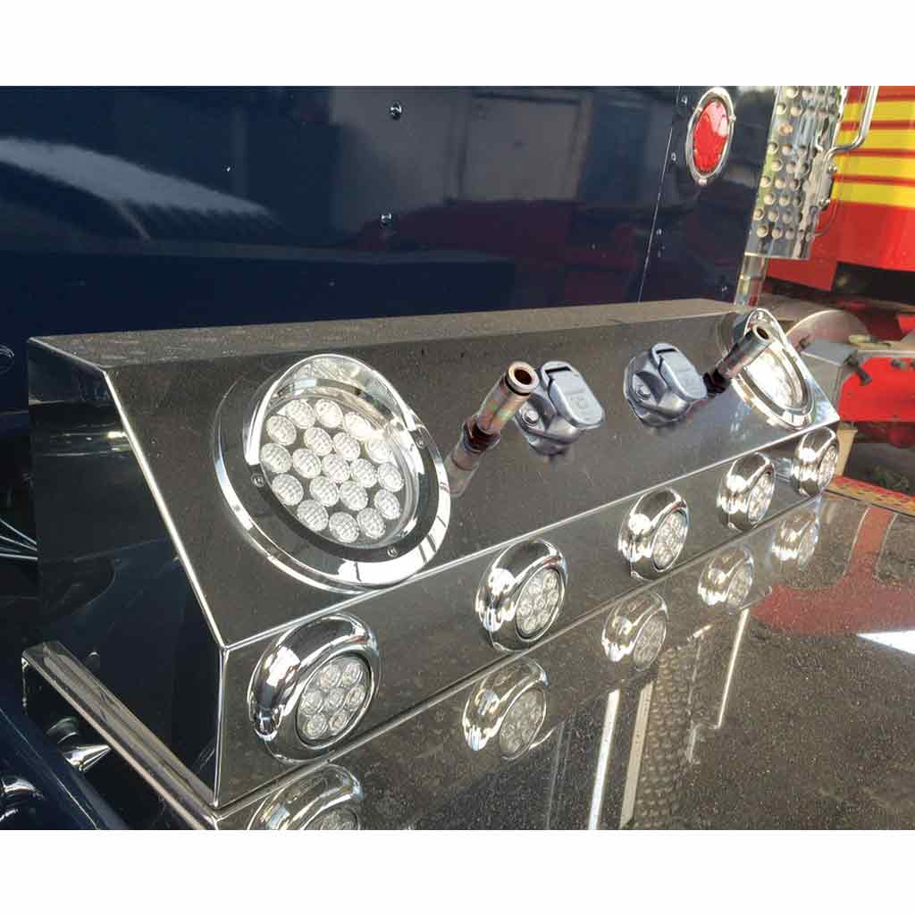 Dual LED Air Line Box - 4" & 2" LEDs (Clear Lens) | Stainless Steel - Thumbnail 6