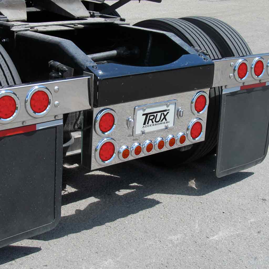 LED Rear Center Panel - 4" & 2" LEDs (Red Lens) | Stainless Steel - Thumbnail 2