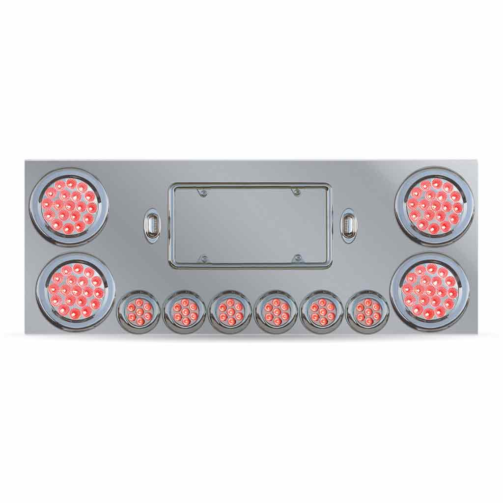 Dual LED Rear Center Panel - 4" & 2" LEDs| Stainless Steel - Thumbnail 3