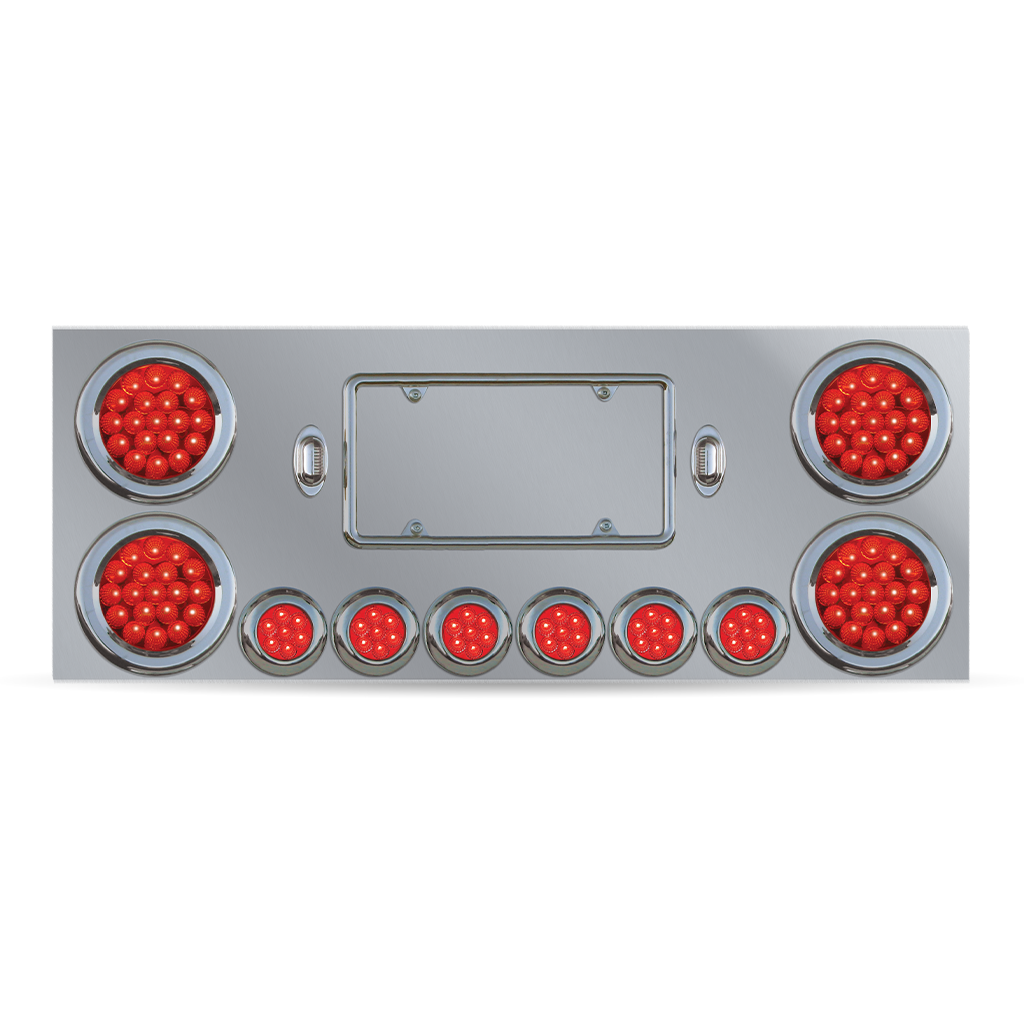 LED Rear Center Panel - 4" & 2" LEDs | Stainless Steel - Thumbnail 2