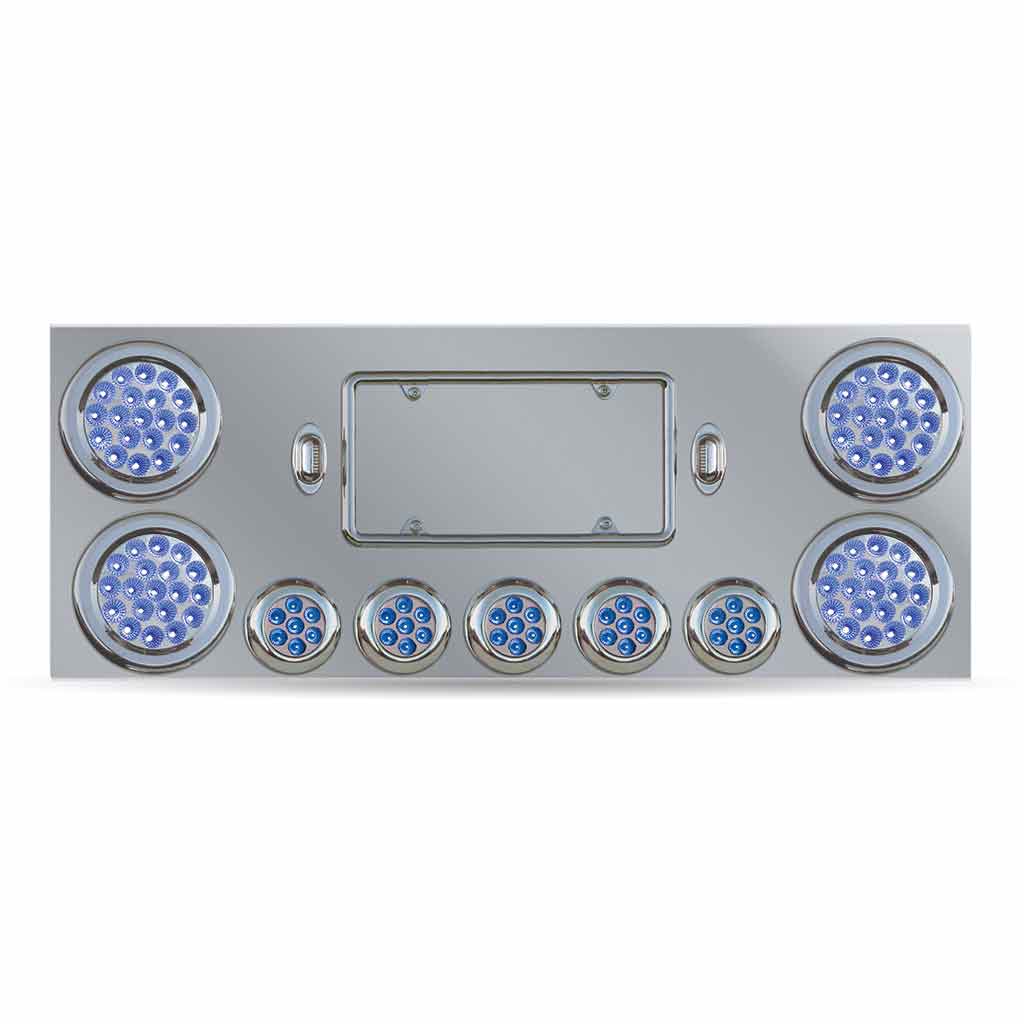 Dual LED Rear Center Panel - 4" & 2.5" Dual LEDs (Clear Lens) | Stainless Steel - Thumbnail 4