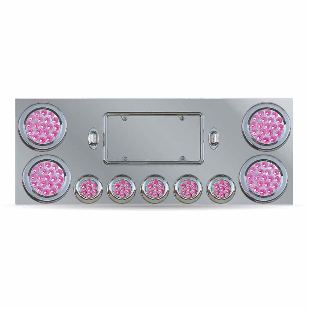 Dual LED Rear Center Panel - 4" & 2.5" Dual LEDs (Clear Lens) | Stainless Steel - Thumbnail 5