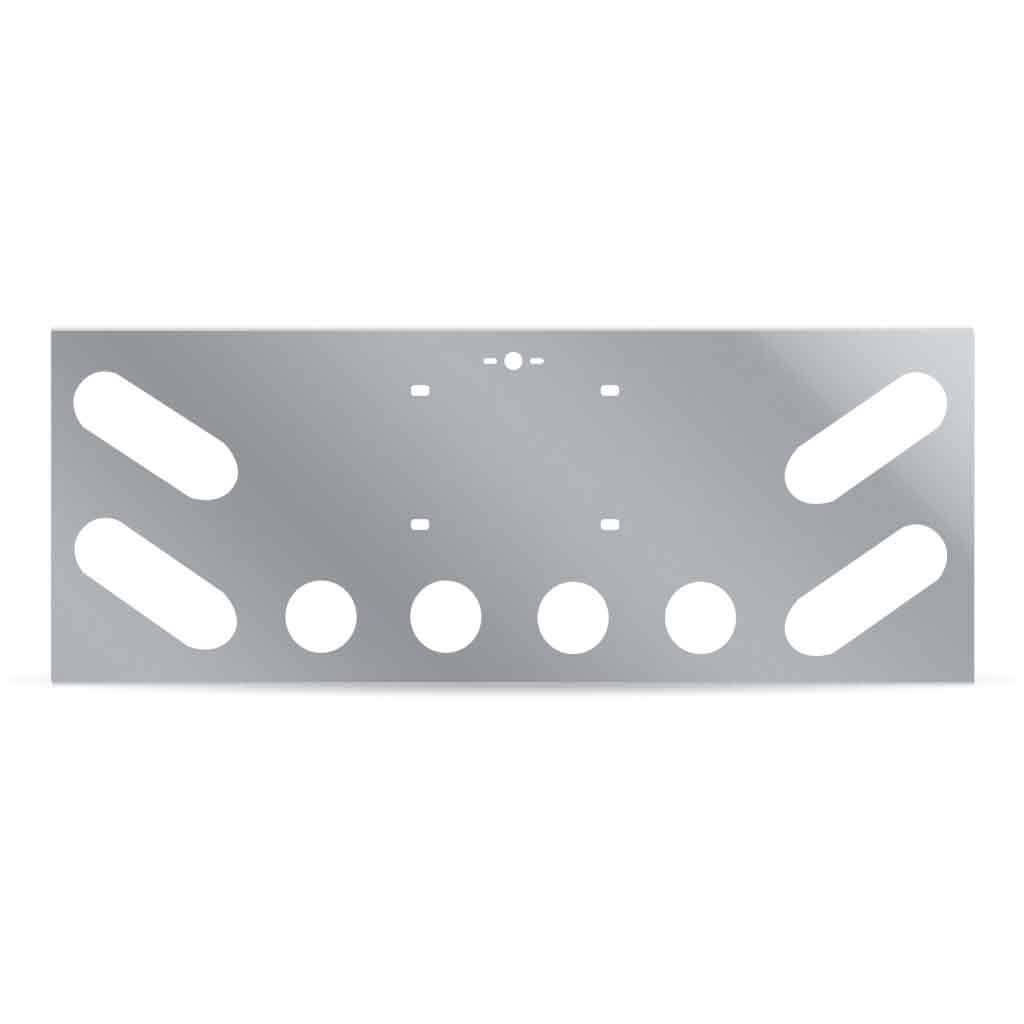 LED Rear Center Panel - 4 x Oval Holes & 4 x 2.5" Holes | Stainless Steel - Thumbnail 2