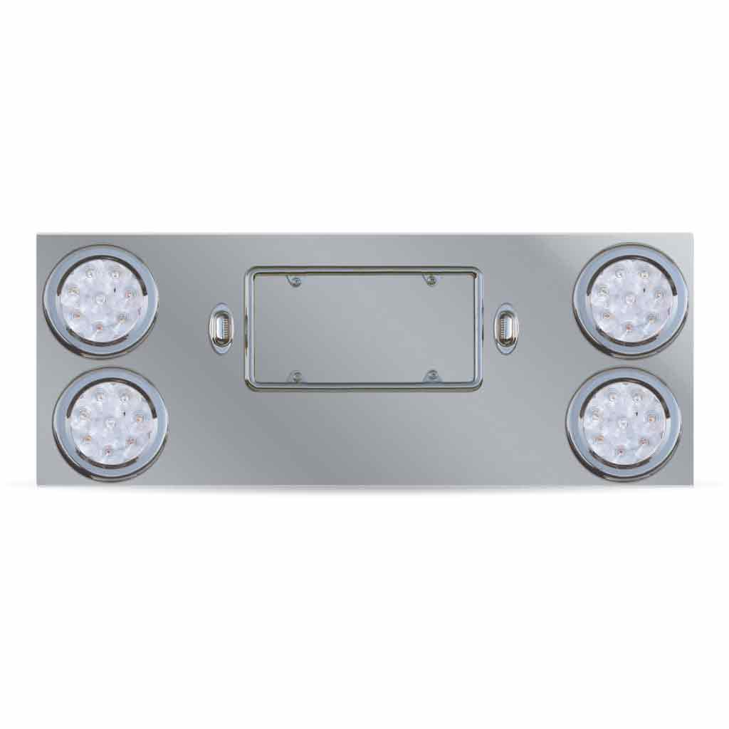 LED Rear Center Panel - 4" LEDs (ClearLens) | Stainless Steel - Thumbnail 3