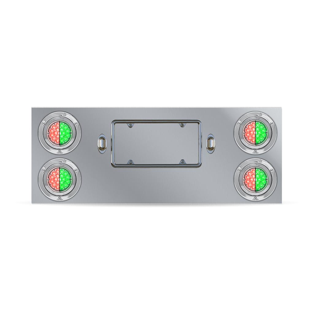 LED Rear Center Panel - Star-Burst Watermelon LEDs (Red Lens)