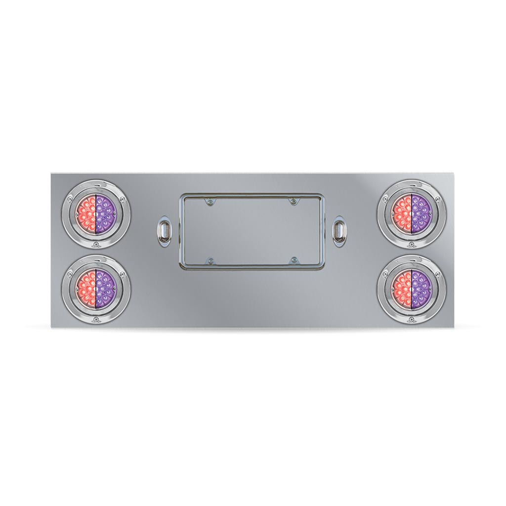 LED Rear Center Panel - Star-Burst Watermelon LEDs (Red Lens)