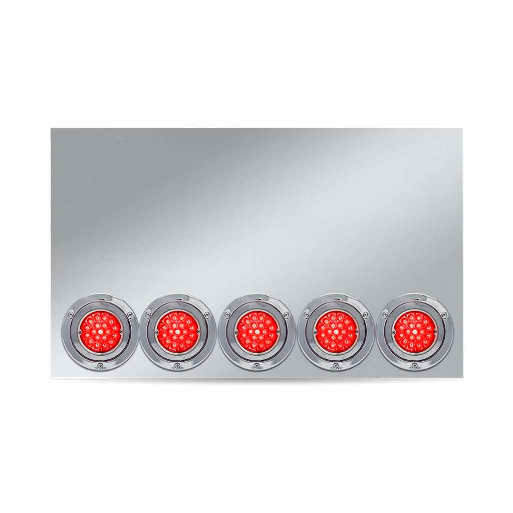 20" Drop LED Rear Center Panel - Watermelon LEDs (Red Lens) | 304 Stainless Steel
