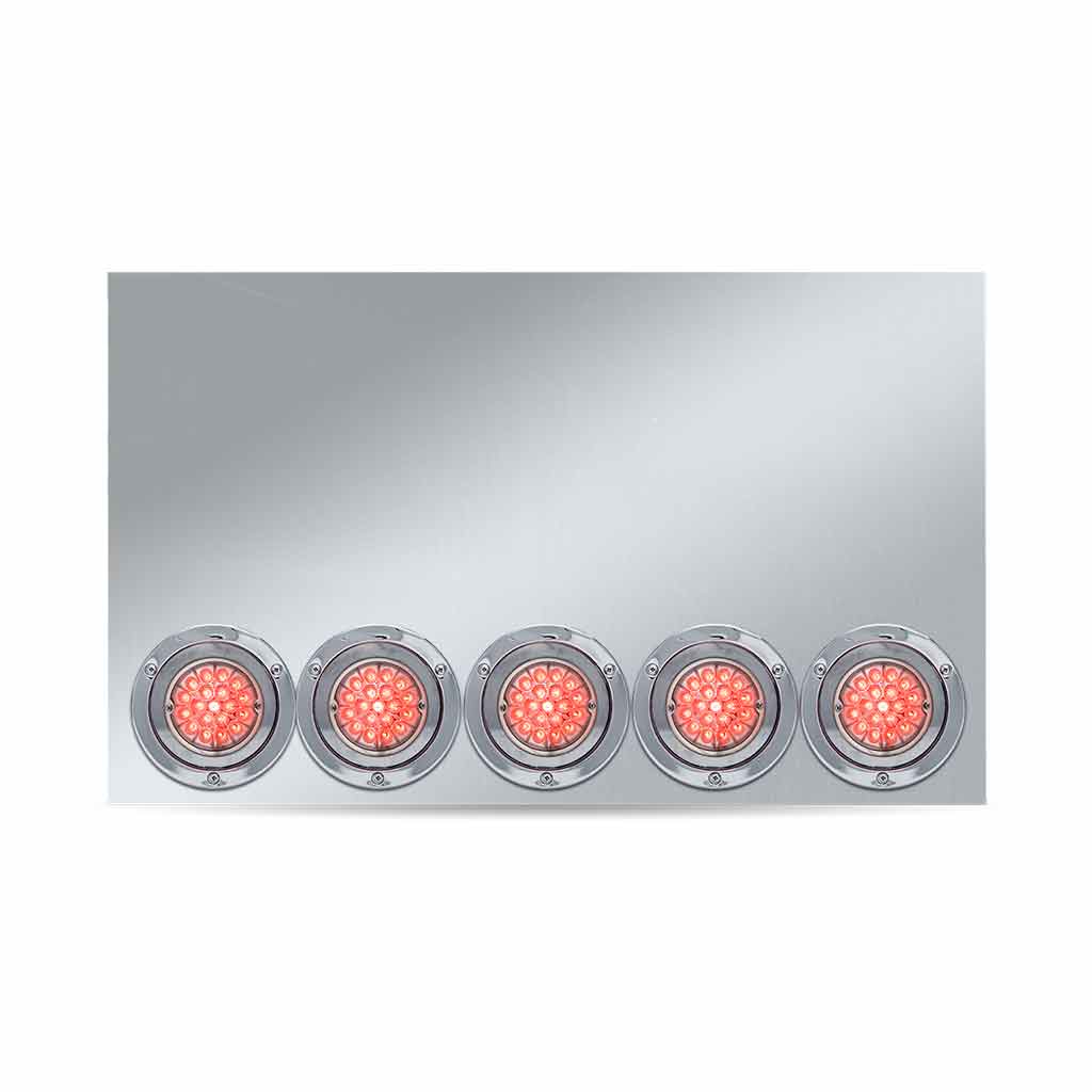 20" Drop LED Rear Center Panel - Watermelon LEDs (Clear Lens) | 304 Stainless Steel