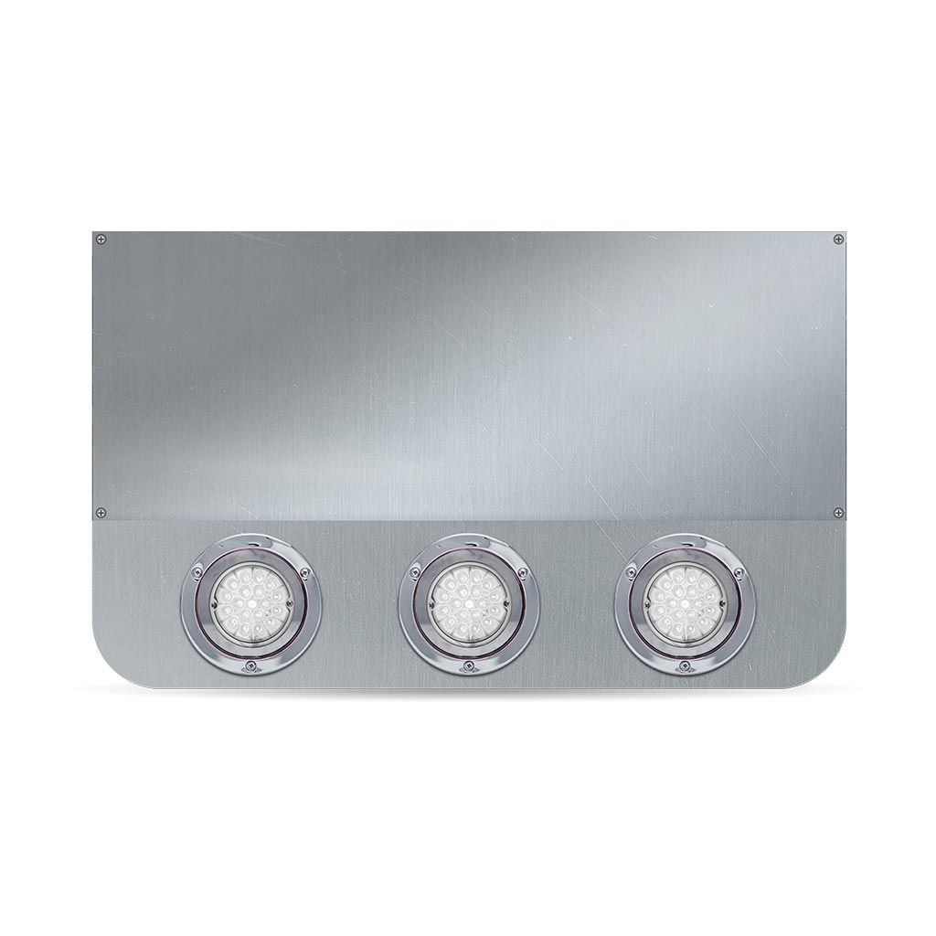 20" Drop Dual LED Rear Center Panel with Rounded Bottom - Star-Burst Watermelon LEDs (Clear Lens) - Thumbnail 6