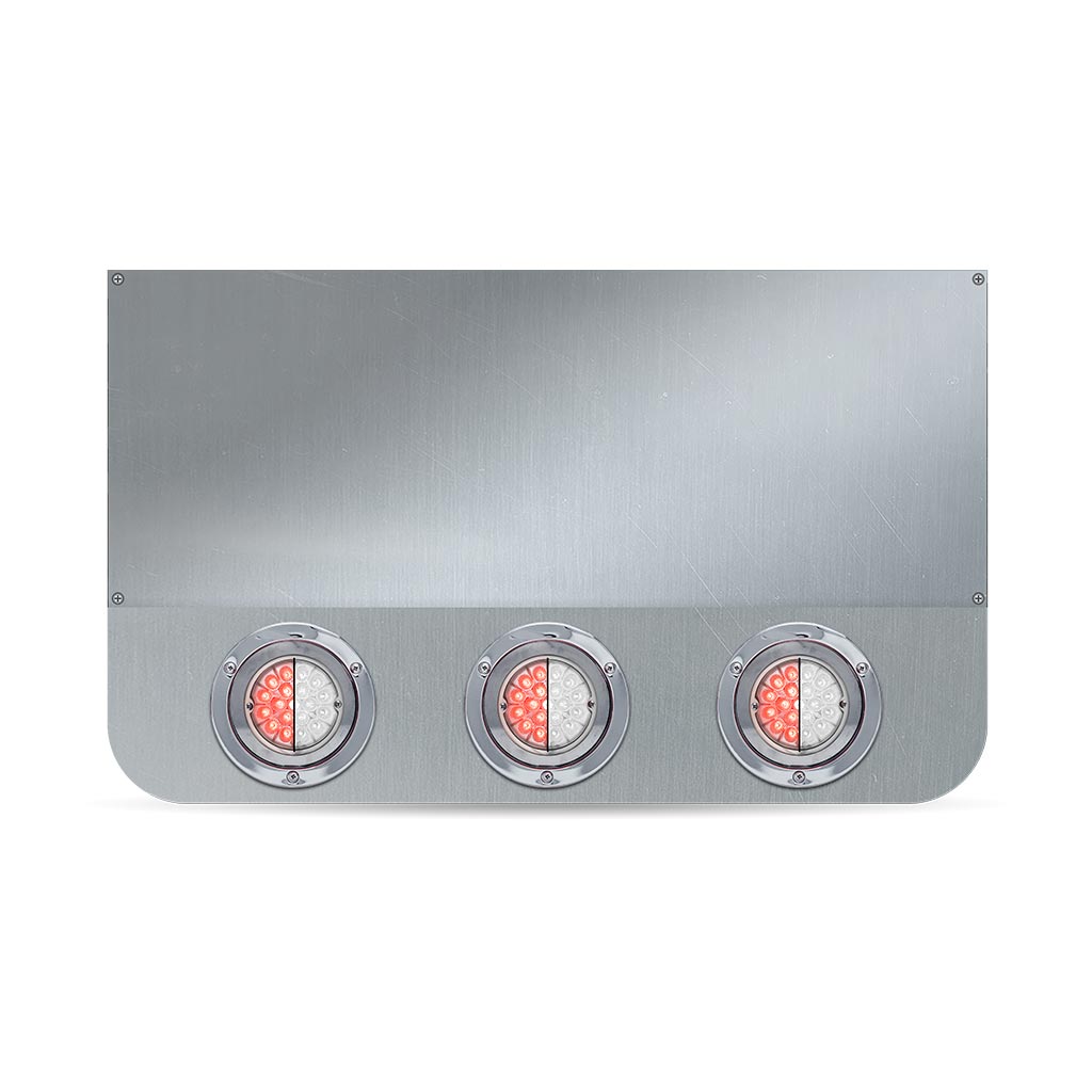 20" Drop Dual LED Rear Center Panel with Rounded Bottom - Star-Burst Watermelon LEDs (Clear Lens) - Thumbnail 8