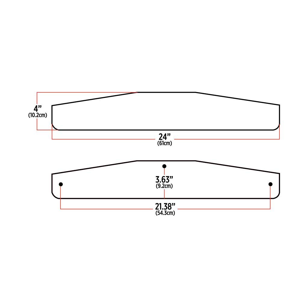 24" Angled Bottom Mud Flap Weights - Welded | Stainless Steel - Thumbnail 3