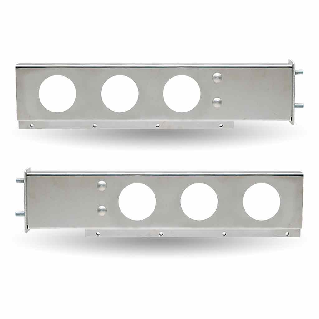 30" LED Mud Flap Hangers - 3 3/4" Bolt Spacing | 6 x 4" Holes | Stainless Steel - Thumbnail 2