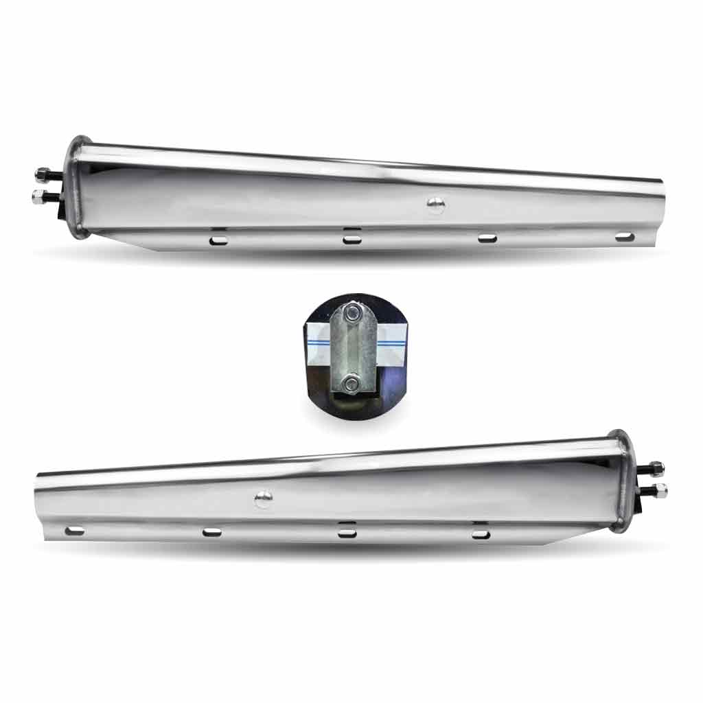 30" Mud Flap Hangers - 1 1/8" Bolt Spacing | Stainless Steel