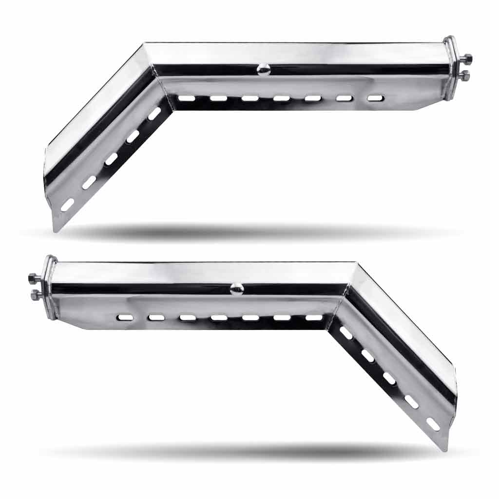 45? Angled 30" Mud Flap Hangers - 1 1/8" Bolt Spacing | Stainless Steel - Thumbnail 2