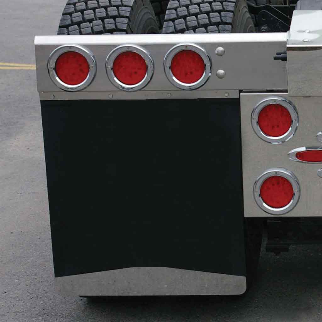 24" Angled Bottom Mud Flap Weight - Welded | Chrome - Thumbnail 3